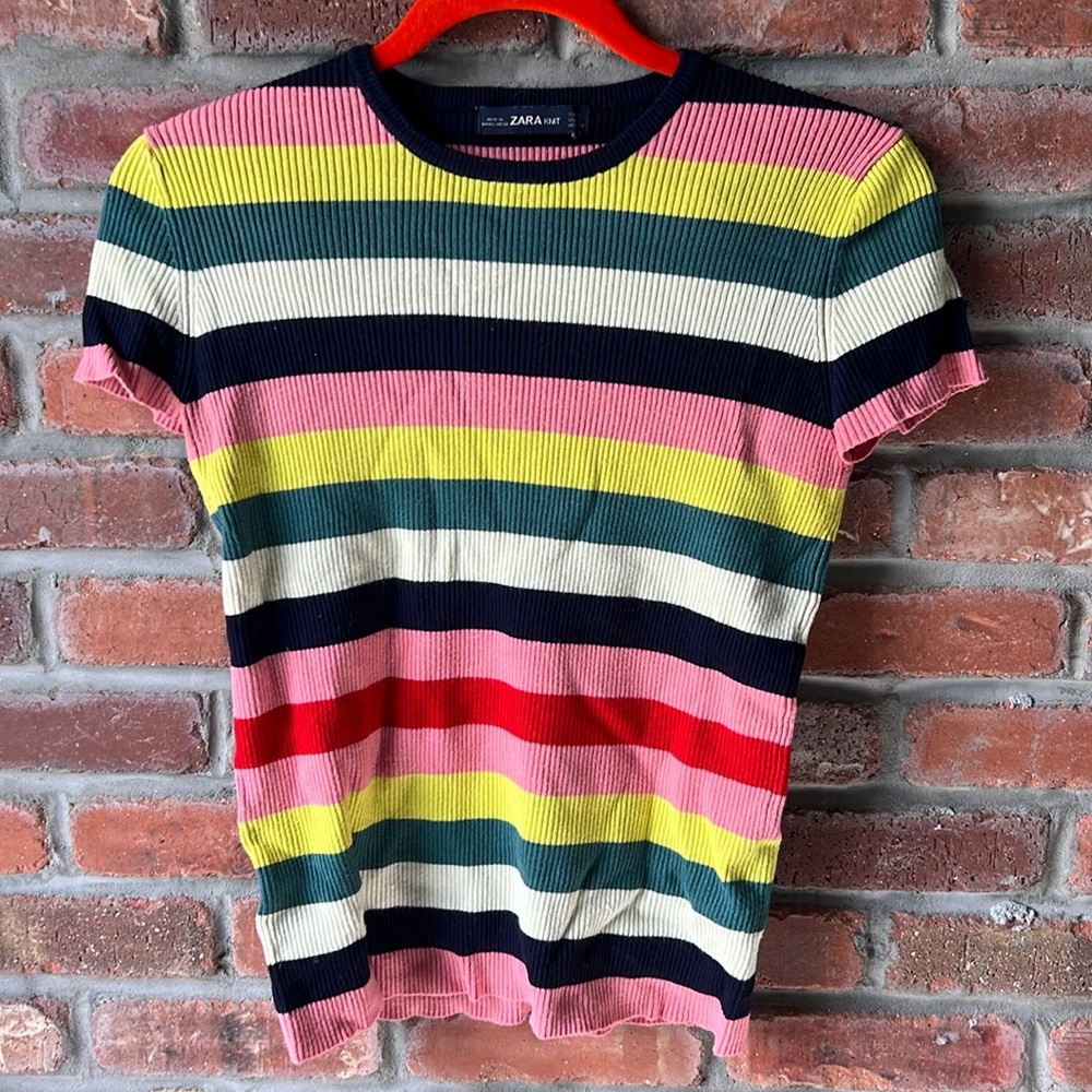 Zara Rainbow Stripe Sweater